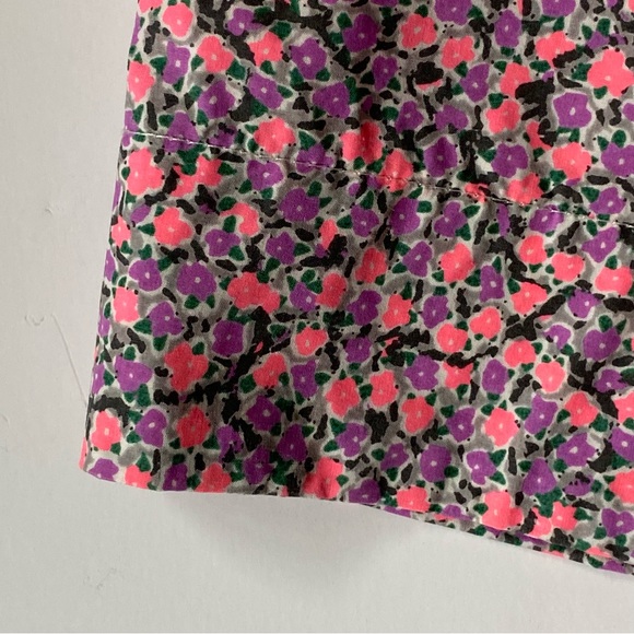 Crewcuts Skirt Floral Print Blue Size 10 Girls Pockets on each side Pink Purple - Picture 10 of 13